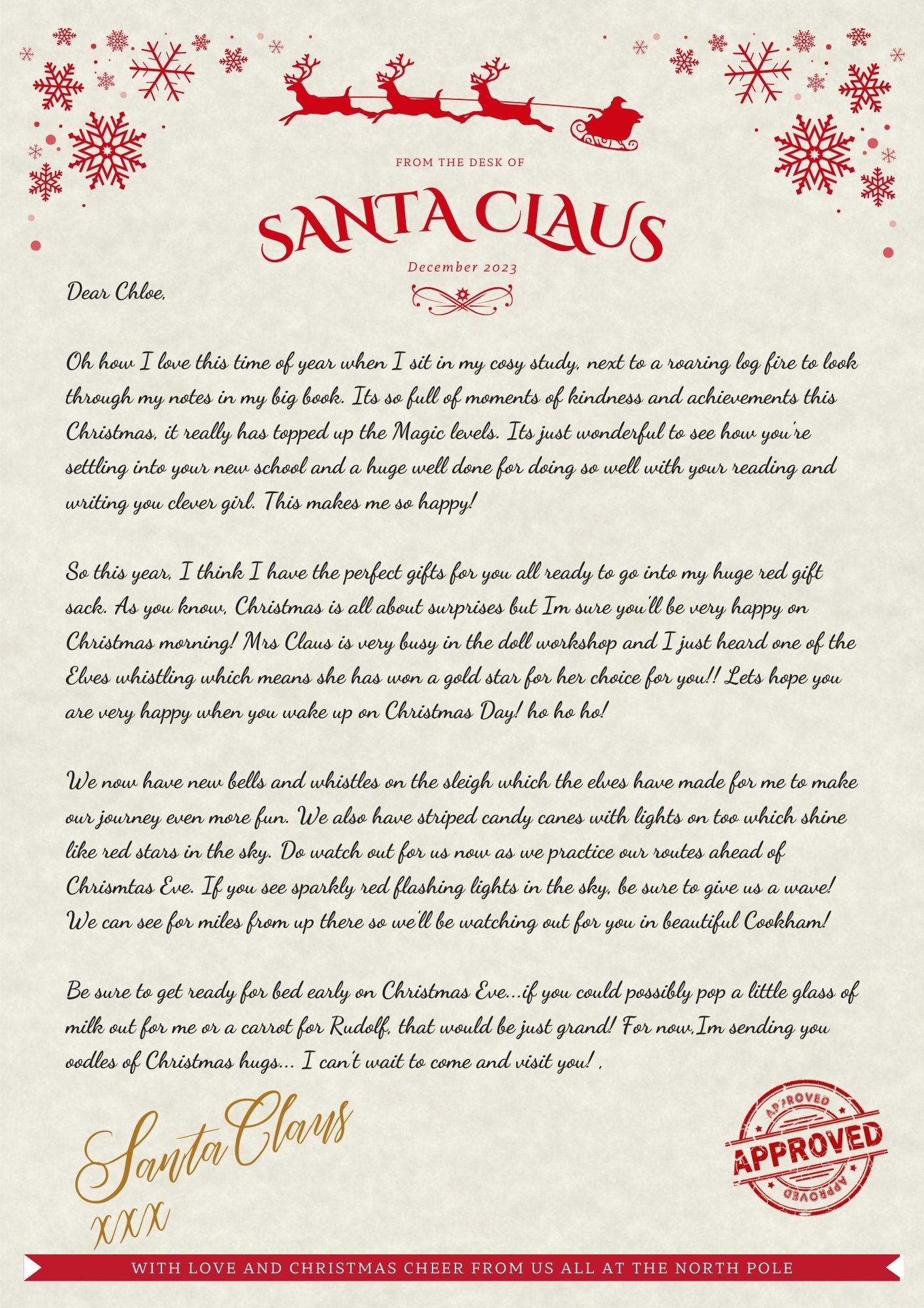 Personalised Santa Letter 2023 – The Little Bookshop Cookham